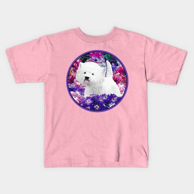 West Highland White Terrier Kids T-Shirt by Alpen Designs